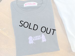 画像1: ウサロック：Tシャツ（刺繍LOVERABBIT黒)Mサイズ＃193