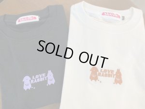 画像2: ウサロック：Tシャツ（刺繍LOVERABBIT黒)Mサイズ＃193