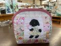 GURI♡VERYパッチワークうさぎポーチ（ピンク・くろ垂れ耳）