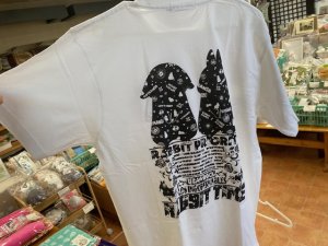 画像3: ウサロック：Tシャツ（白・裏表プリント）Lサイズ＃２８９