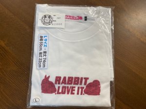 画像1: ウサロック：Tシャツ（白・ワンポイント）Lサイズ＃２８７