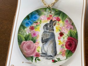 画像1: Sora.mimiバッグチャーム・お花のトンネル（小・ミニレッキスオパール）