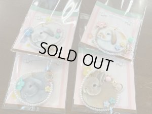 画像3: Sora.mimiお座りうさぎのバッグチャーム（ブロークンオレンジ垂れ耳）