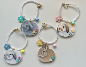 画像2: Sora.mimiお座りうさぎのバッグチャーム（ブロークンオレンジ垂れ耳）