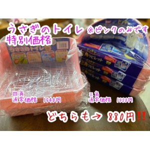 画像: うさぎのトイレ（特別価格）ピンク