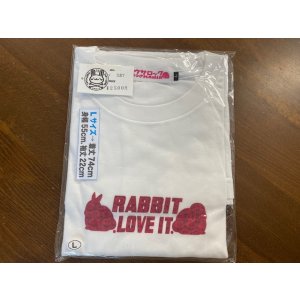 画像: ウサロック：Tシャツ（白・ワンポイント）Lサイズ＃２８７